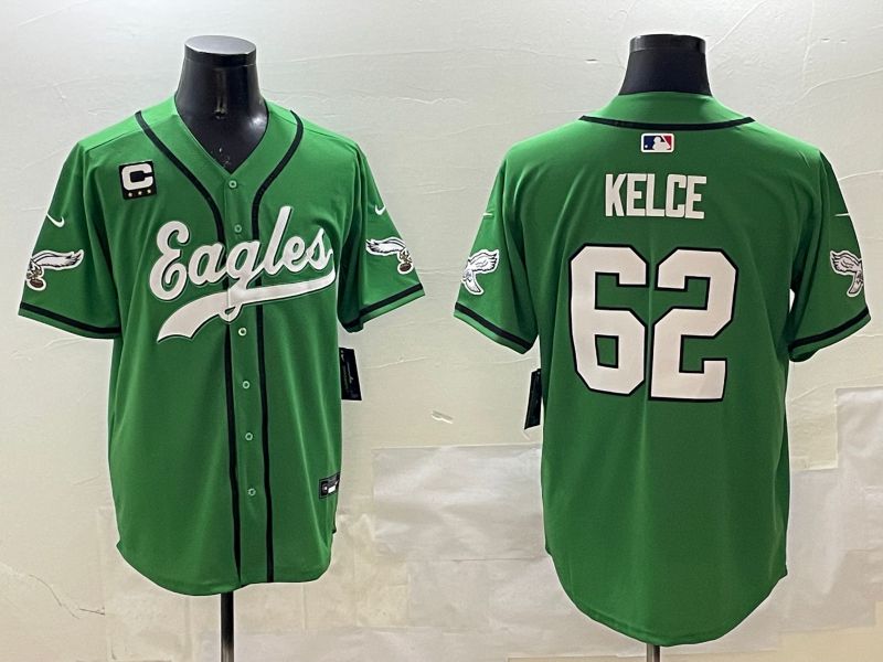 Men Philadelphia Eagles #62 Kelce Green three generations Jointly Name 2025 Nike Limited NFL Jersey style 13->philadelphia eagles->NFL Jersey